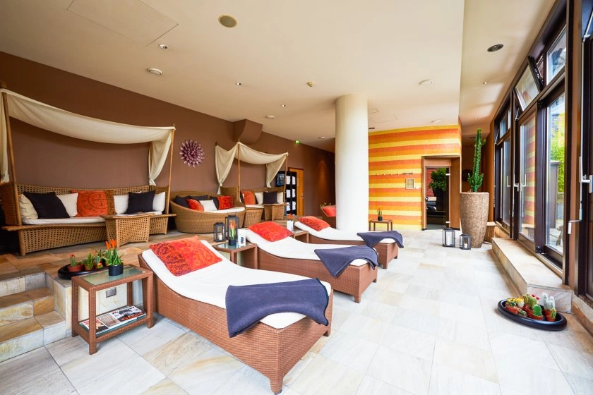 Spa area at east Hotel Hamburg - massage, cosmetics and sauna