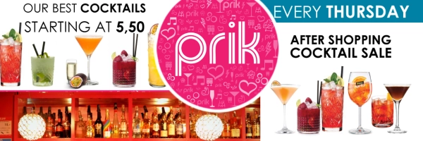 Every Thursday there is a delicious cocktail at the Prik Amsterdam