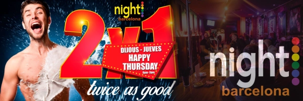 Happy Thursday @ Nightbarcelona - Happy Hour on Thursday in Barcelona