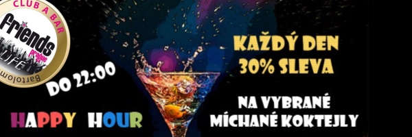 Cocktail Happy Hour @ Friends Prague: Täglich von 19:00 bis 22:00 Uhr