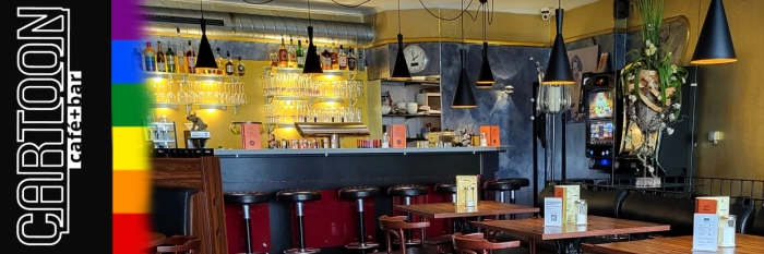 Cafe-Bar Cartoon: LGBT Cafe und Gay Bar in Nürnberg