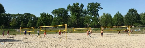 Free beach volleyball courts in Volkspark Friedrichshain