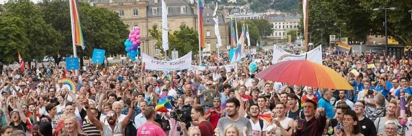 Die Stuttgarter Regenbogen-Parade ist der Höhepunkt des CSD Stuttgart