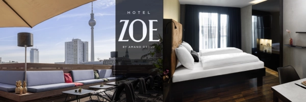 Hotel ZOE Berlin - Roof terrace and double room