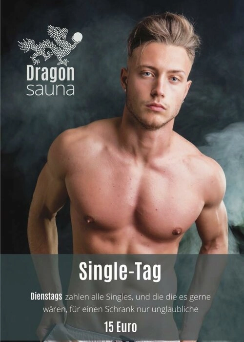 Dragon Sauna Hamburg - jeden Dienstag Single-Tag für nur 15€ Eintritt