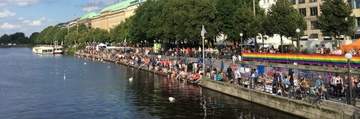 CSD street party at the Binneralster in Hamburg